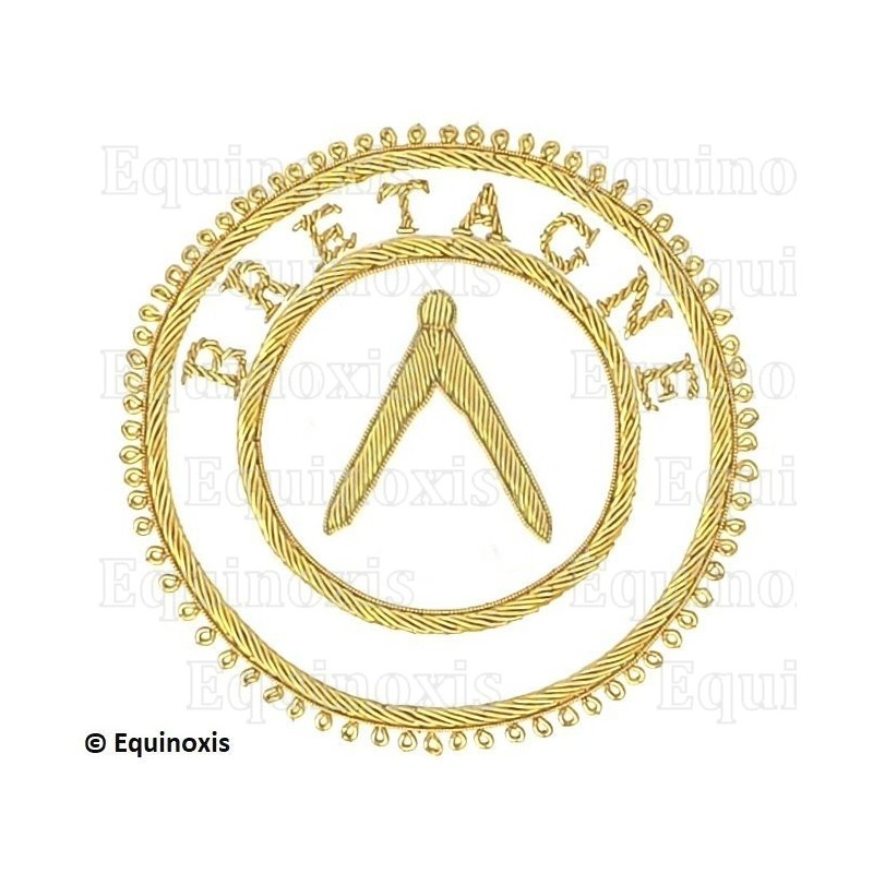 Badge / Macaron GLNF – Grande tenue provinciale – Grand Inspecteur – Bretagne – Brodé main